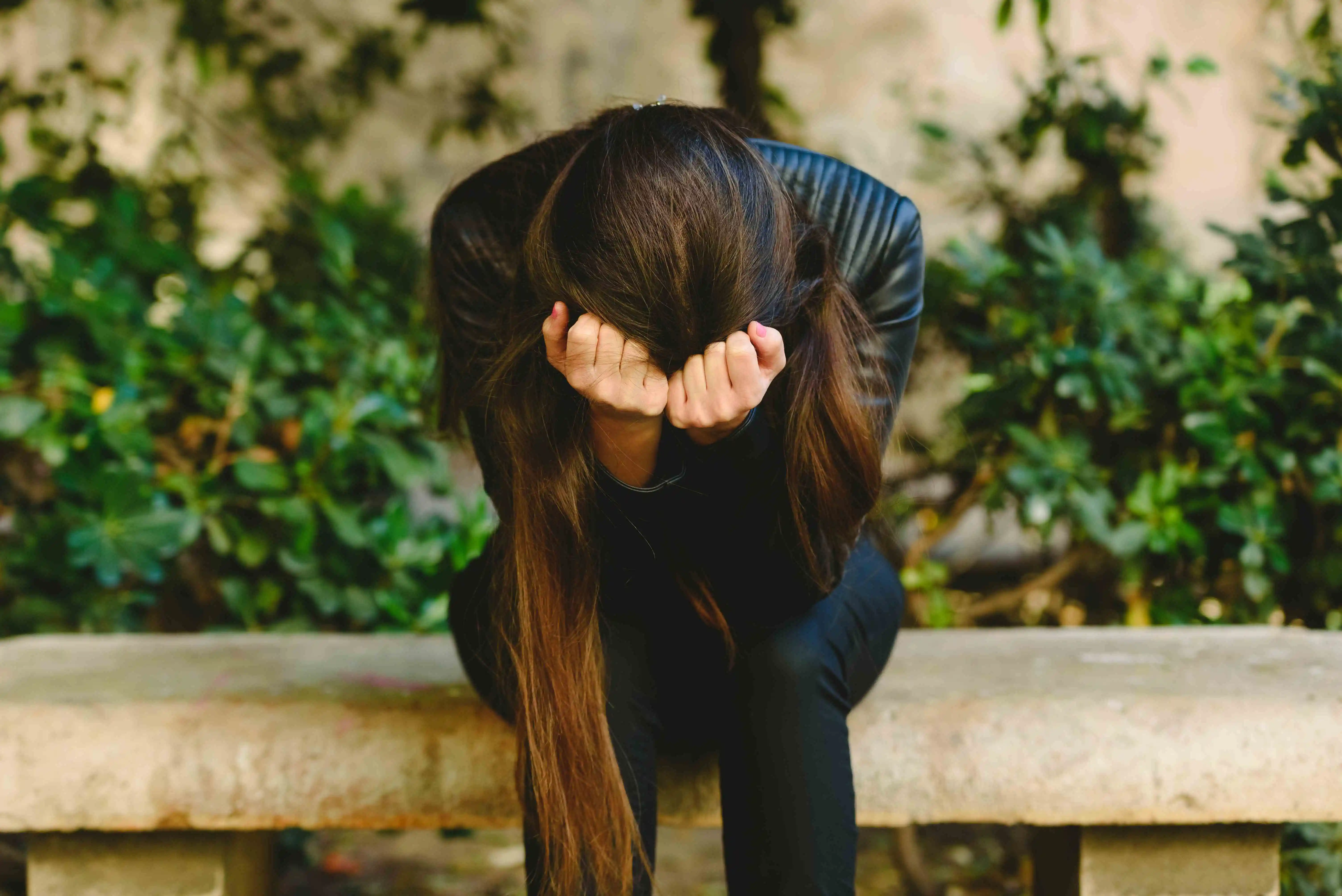 depressed young woman in Trauma